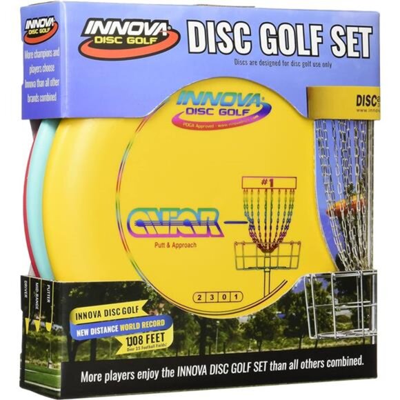 Disc Golf Set–Driver, Mid-Range & Putter, Comfortable DX Plastic,Colors May Vary - Picture 1 of 5